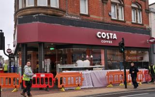 An Ipswich Costa Coffee reopened after closing for refurbishment last week