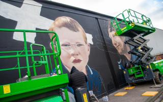 A new Ed Sheeran mural is going up in Sir Alf Ramsey Way