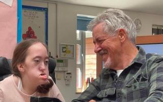 Griff Rhys Jones with 10-year-old Charlotte Freegard